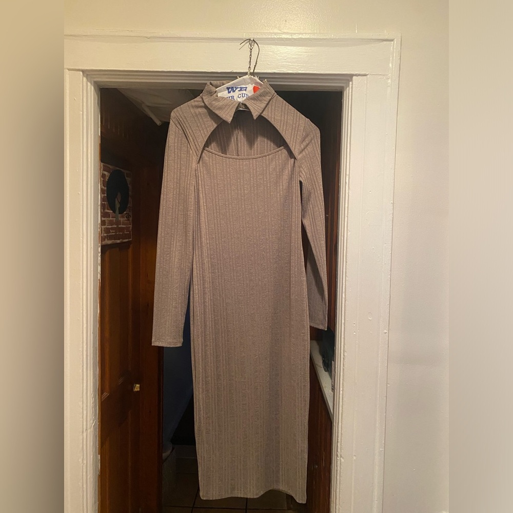 Straight sexy sweater dress
